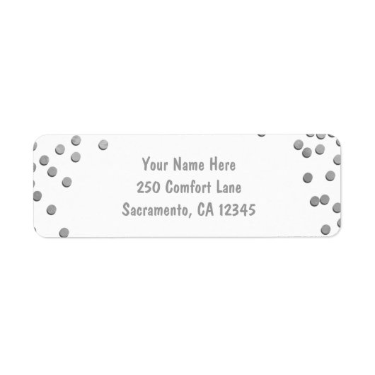 Comfort & Joy Silver Holiday - Kerstuitnodiging Etiket (Voorkant)