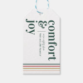 Comfort & Joy | Stijlvolle boskerst Cadeaulabel (Voorkant)