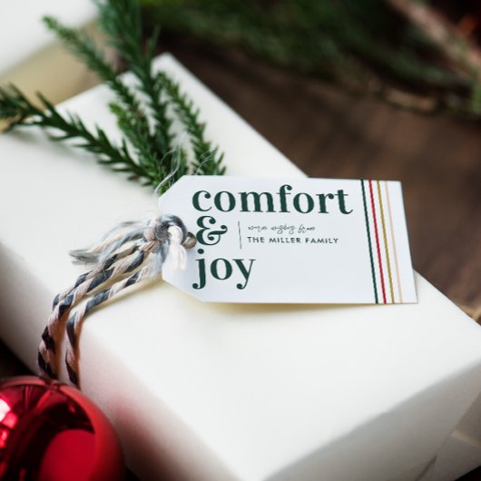 Comfort & Joy | Stijlvolle boskerst Cadeaulabel