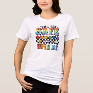 Comfort Kleuren Je Bent Bij Mij Veilig T-shirt, LG Tri-Blend Shirt