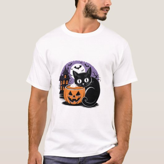 Comfort Kleuren Kinder Halloween Shirt (Voorkant)
