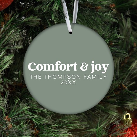 Comfort & Vreugde Moderne Minimale Sage Groene Ker Ornament