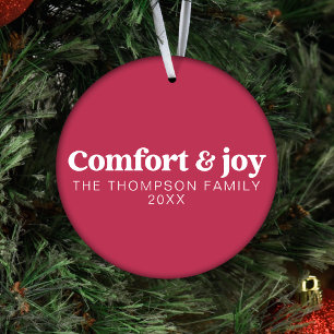 Comfort & Vreugde Moderne Minimalistische Roze Ker Ornament