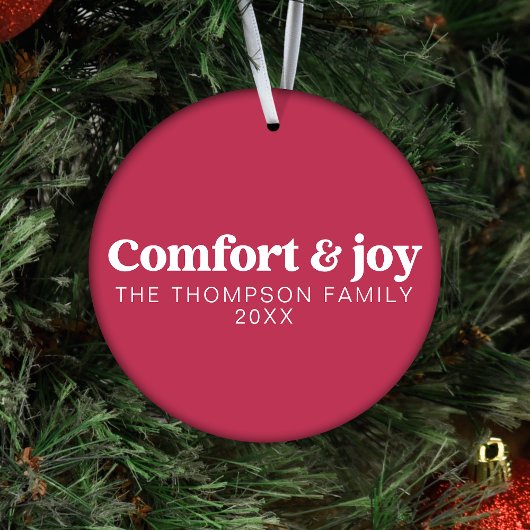 Comfort & Vreugde Moderne Minimalistische Roze Ker Ornament