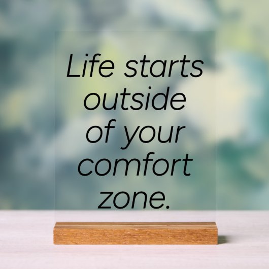 Comfort Zone Acryl Teken Acryl Bord (Neutraal)