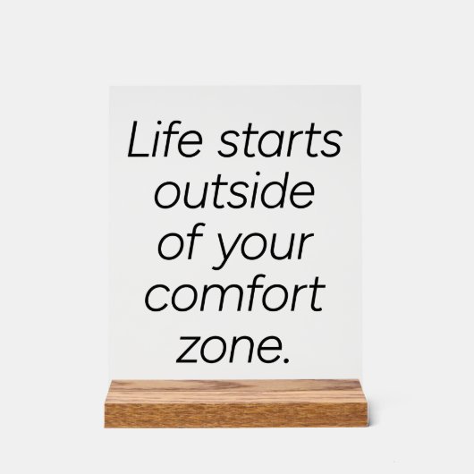 Comfort Zone Acryl Teken Acryl Bord (Voorkant)