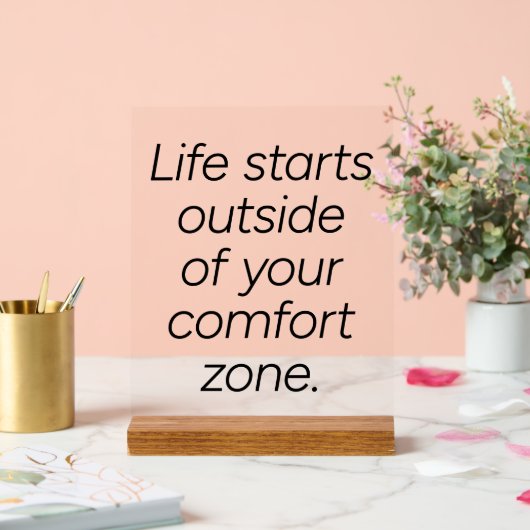 Comfort Zone Acryl Teken Acryl Bord (Huwelijk)