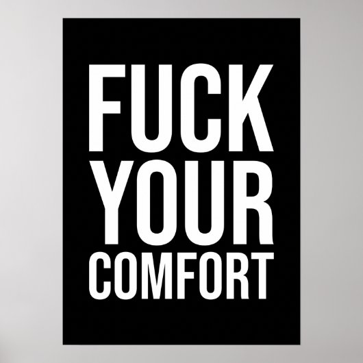 Comfort Zone, Gym, Hustle, Entrepreneur, Succes Poster (Voorkant)