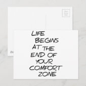 Comfort Zone Opinion Black Logo Funny Briefkaart (Voorkant / Achterkant)