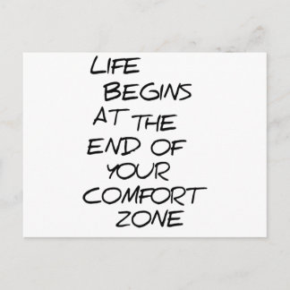 Comfort Zone Opinion Black Logo Funny Briefkaart