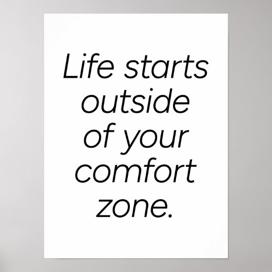 Comfort Zone Poster (Voorkant)