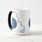 Comfort Zone vs Glory Pathway Design (zwart letter Magische Mok (Voorkant links)