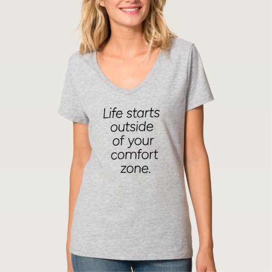 Comfort Zone Women's Basic V-Neck T-Shirt (Voorkant)
