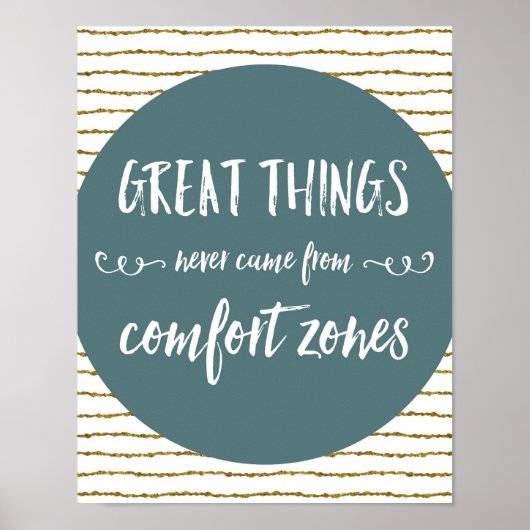 Comfort Zones Quote Poster (Voorkant)