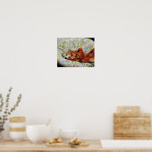 Comfy Corgi-Poster Poster (Keuken)