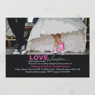 Comfy Feet Rehearsal Dinner Invitation Kaart