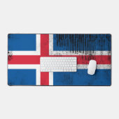 Comfy Gaming Desk Mat - Drapeau islandais (Clavier et souris)
