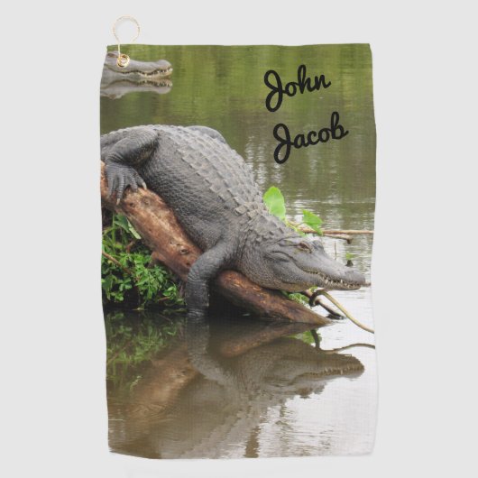 Comfy Gator - Alligator - Golf Towel Golfhanddoek (Voorkant)