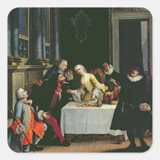 Comic Actors Vierkante Sticker (Voorkant)