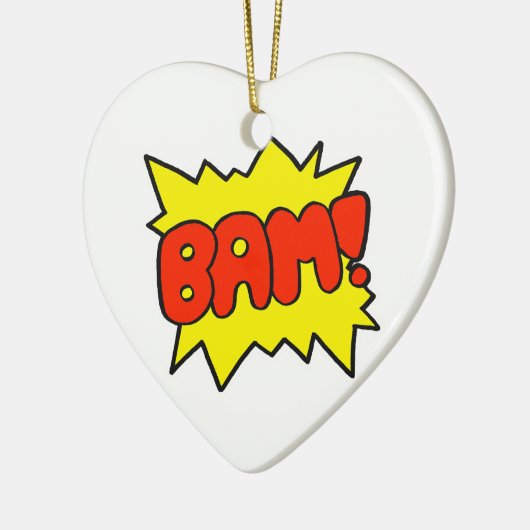 Comic Bam! Keramisch Ornament (Links)