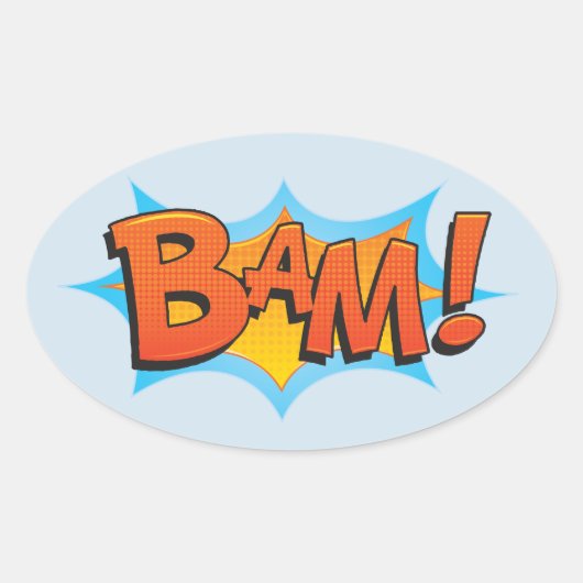 Comic BaM! Ovale Sticker (Voorkant)