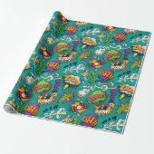 Comic Bellen Cadeaupapier (Uitgerold)