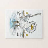 Comic Bird Flood Gauge Duty Legpuzzel (Horizontaal)