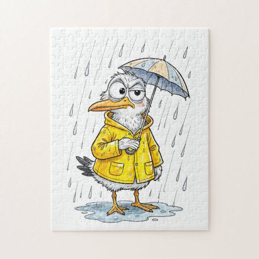 Comic Bird Rainy Day Duty Legpuzzel (Verticaal)