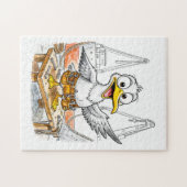 Comic Bird Scheepswerf Arbeider Legpuzzel (Horizontaal)