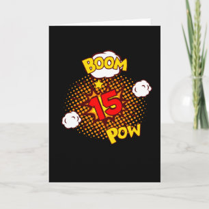 COMIC BIRTHDAY 15 15th Birthday 15 Year old Comic Kaart