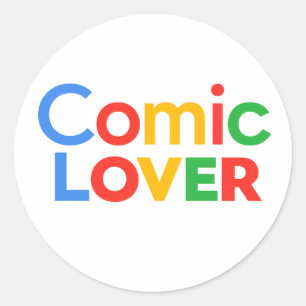 Comic Boek Liefhebber Stout Design Ronde Sticker