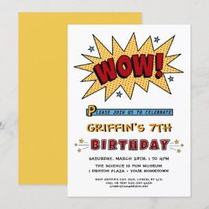 Comic Book 7TH of een uitnodiging voor een verjaar