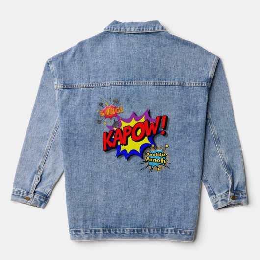 Comic Book Art Pop Denim Jacket (Achterkant)