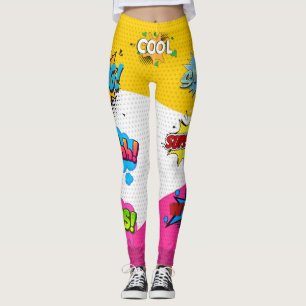Comic Book Art Pop Kleurrijk Leggings