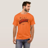 Comic Book Art Smash EXclamation Orange T-shirt (Voorkant volledig)