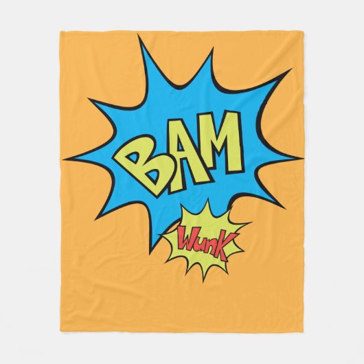 Comic Book "Bam"-ballon Fleece Deken (Voorkant)