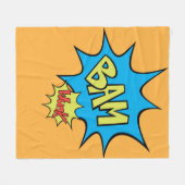 Comic Book "Bam"-ballon Fleece Deken (Voorkant (Horizontaal))