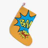Comic Book "Bam"-ballon Kleine Kerstsok (Voorkant (Hangend))