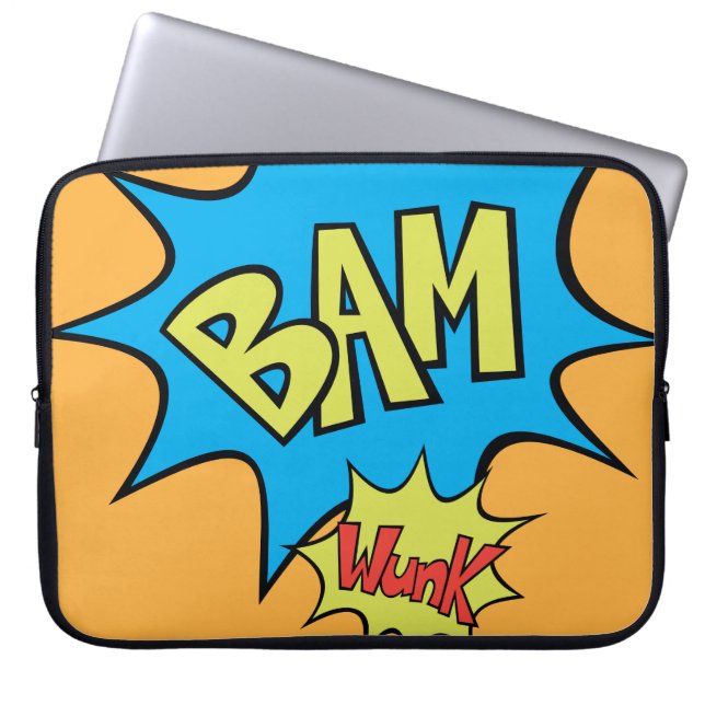Comic Book "Bam"-ballon Laptop Sleeve (Voorkant)