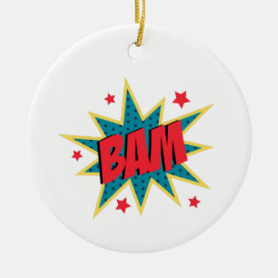 Comic Book Bam Keramisch Ornament