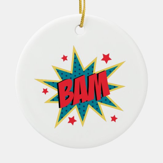 Comic Book Bam Keramisch Ornament (Voorkant)