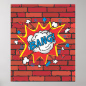 Comic Book Bang poster illustratie (Voorkant)