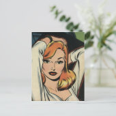 Comic Book Beauty Briefkaart (Staand voorkant)