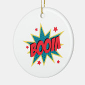 Comic Book Boom Keramisch Ornament (Links)