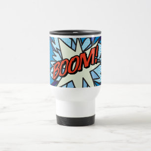Comic Book BOOM Moderne Plezierige Typografie Reisbeker