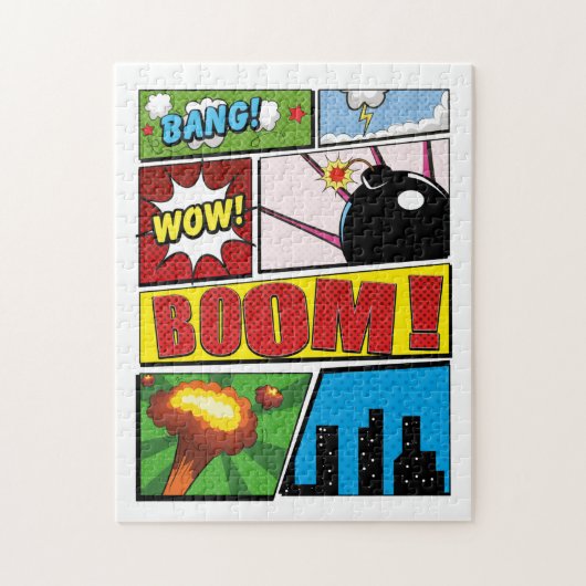 Comic Book cartoon fonts! Legpuzzel (Verticaal)