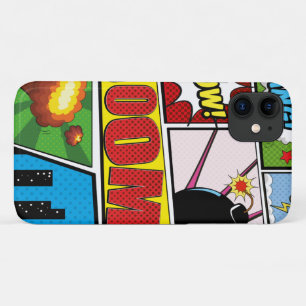 Comic book cartoon-lettertypen! iPhone 11 hoesje