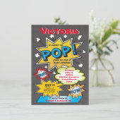 Comic Book Couples Baby Shower Invitations (Debout devant)