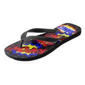 Comic Book Custom Speech Bubbles kleurrijke Stippe Teenslippers (Schuin)