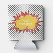 Comic Book Explosion Custom Text Bubble Blikjeskoeler (Achterkant)